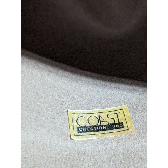 Lancaster Women's Tan 100% Wool With Feather Trim Fedora Hat - Picture 6 of 6